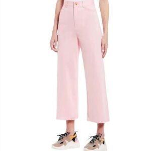 Gianni Bini Pants Cropped Raw Hem Pink High Rise Size 6